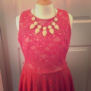 Beautiful coral colored DANNY & NICOLE dress!